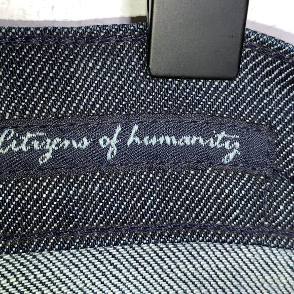 Citizens of Humanity dark wash cropped low rise straight leg jeans size 28 B112 - Picture 4 of 5